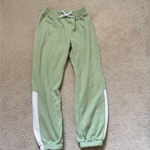 Reebok Kids Light Green Joggers with White Details